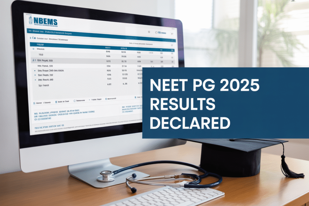 Nbems has declared the results for neet pg 2025 exam