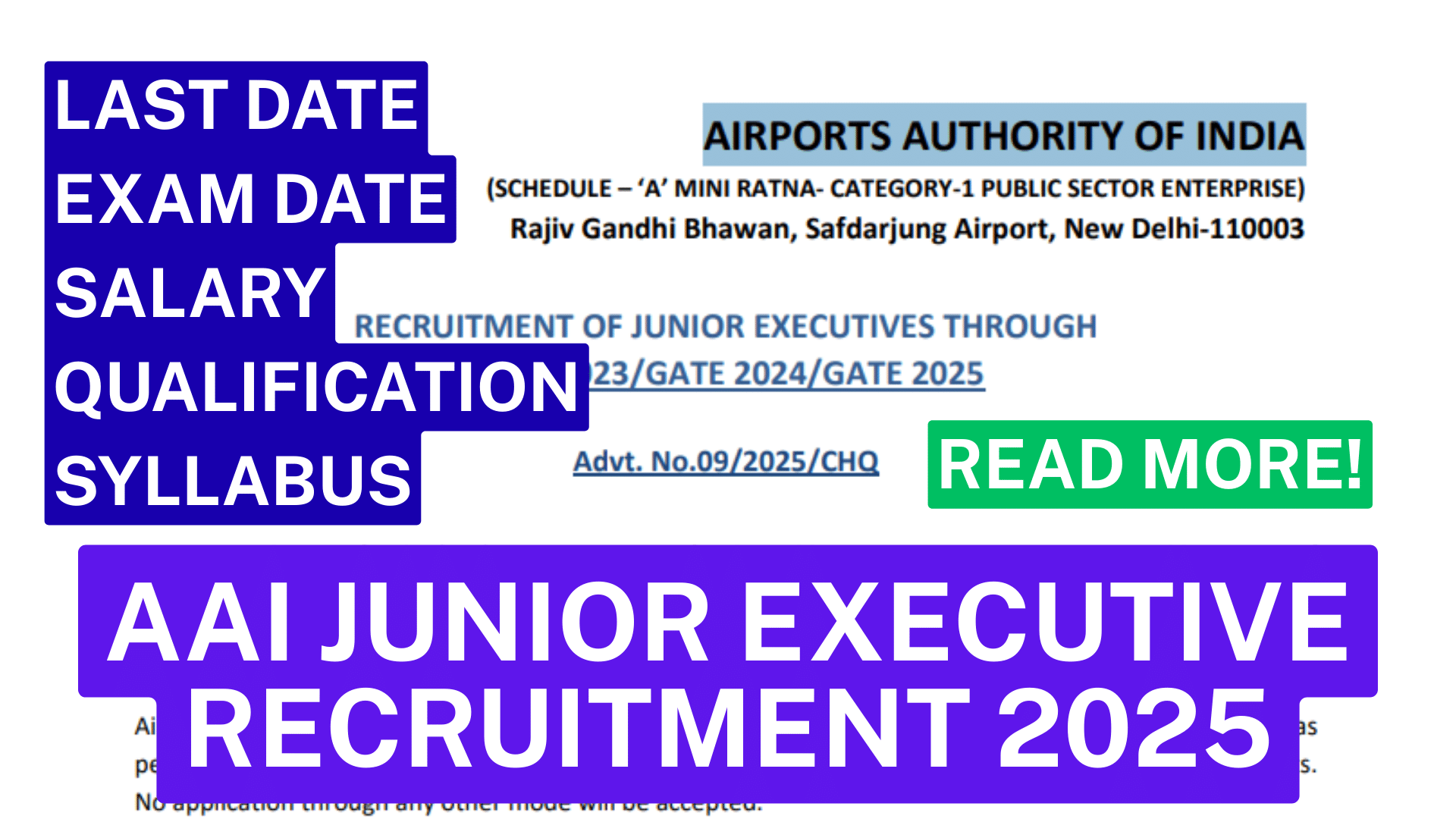 AAI junior executive recruitment 2025 admit card