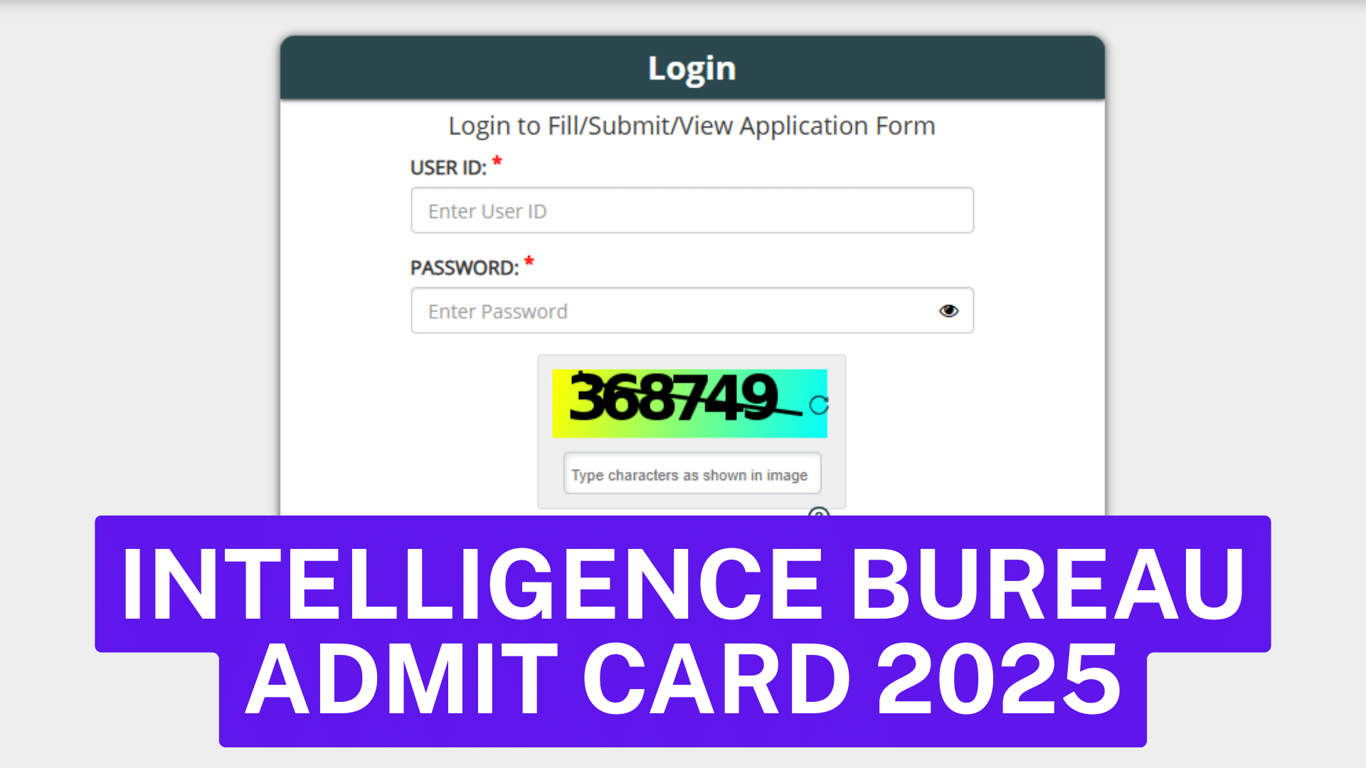 intelligence bureau admit card 2025