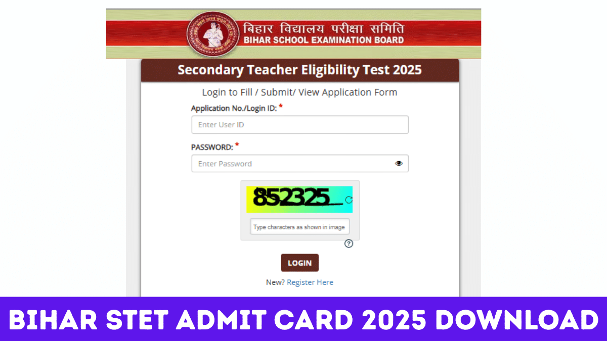Bihar STET Admit Card 2025