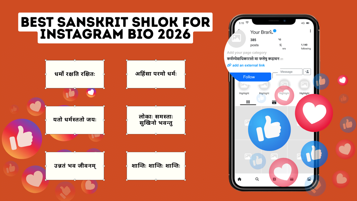Sanskrit Shlok for Insta Bio