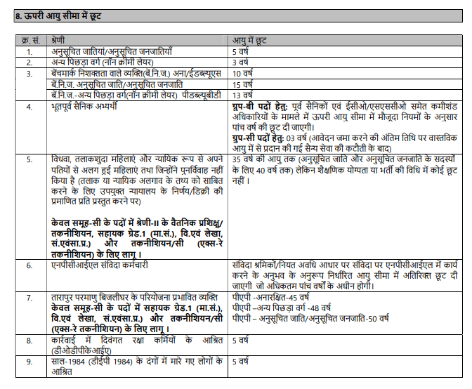 NPCIL Recruitment 2026 Age Relaxation